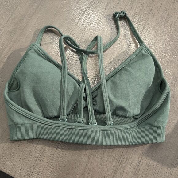 AUROLA Seamless‎ Adjustable Mercury Green  Sports Bra Small - Picture 4 of 5